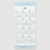 ミニマリスト2トーンブルー磁気カレンダー (正面)