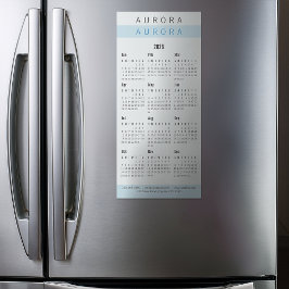 ミニマリスト2トーンブルー磁気カレンダー