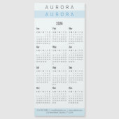 ミニマリスト2トーンブルー磁気カレンダー (正面)