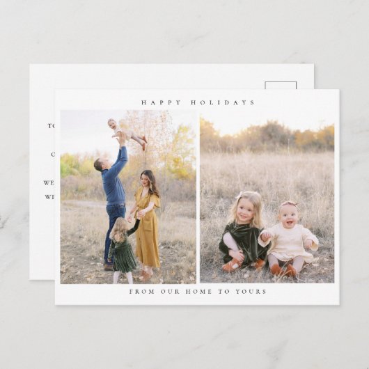 ミニマリスト2フォトホリデーポストカード シーズンポストカード (正面/裏面)