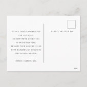 ミニマリスト2フォトホリデーポストカード シーズンポストカード (裏面)