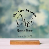 ミニマリスト2人が新郎新婦結婚の1人 アクリルサイン (ニュートラル)