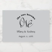 ミニマリスト2人が新郎新婦結婚の1人 スパークリングワインラベル (シングルラベル)