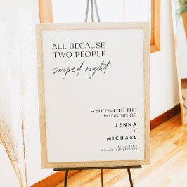 ミニマリスト2人スワイプ右記号 ポスター