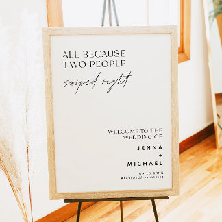 ミニマリスト2人スワイプ右記号 ポスター