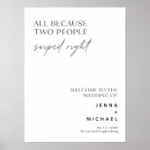 ミニマリスト2人スワイプ右記号 ポスター (正面)