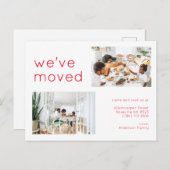 ミニマリスト2家族の写真の移動 案内ポストカード (正面/裏面)
