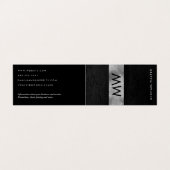 ミニマリスト2文字モノグラムレザーフェイクラックス 名刺 (外部フラット)