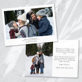 ミニマリスト2枚の写真でメリークリスマス シーズンカード