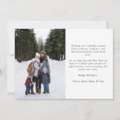 ミニマリスト2枚の写真のクリスマスカード シーズンカード (裏面)