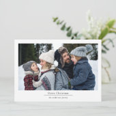 ミニマリスト2枚の写真のメリークリスマス シーズンカード (スタンド正面)