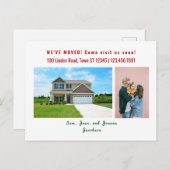 ミニマリスト2枚の写真を移動した動画の発表 ポストカード (正面/裏面)