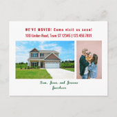 ミニマリスト2枚の写真を移動した動画の発表 ポストカード (正面)