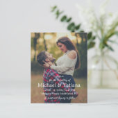 ミニマリスト2枚の写真QRコードRSVP結婚式招待状 (スタンド正面)