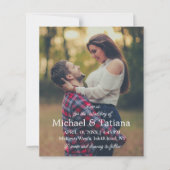 ミニマリスト2枚の写真QRコードRSVP結婚式招待状 (正面)