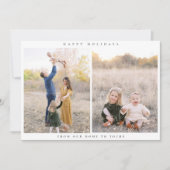 ミニマリスト2枚フォトホリデーカード シーズンカード (正面)