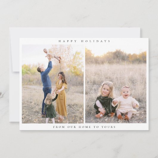 ミニマリスト2枚フォトホリデーカード シーズンカード (正面)