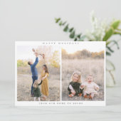 ミニマリスト2枚フォトホリデーカード シーズンカード (スタンド正面)