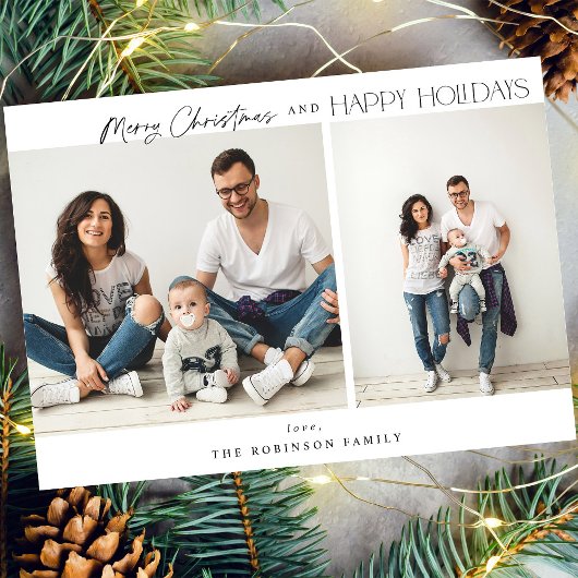 ミニマリスト2枚フォトメリークリスマス