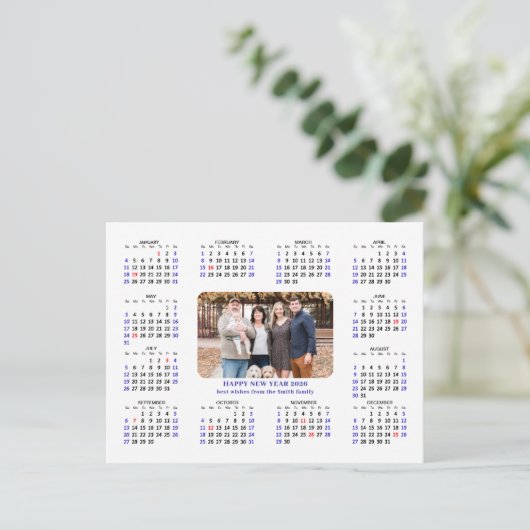 ミニマリスト2025カレンモダンダファミリー写真 シーズンポストカード (スタンド正面)