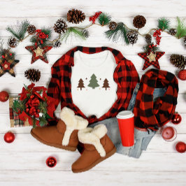 ミニマリスト3クリスマスツリーズデザイン Tシャツ