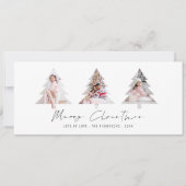 ミニマリスト3ツリーの形の写真メリークリスマス シーズンカード (正面)