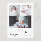 ミニマリスト3フォトシック赤ちゃんシャワーありがとう ポストカード (正面)