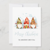 ミニマリスト3冬のカラフルクリスマス格言 シーズンカード (正面)