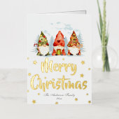 ミニマリスト3冬のカラフルクリスマス格言 箔シーズンカード (正面)