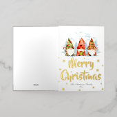 ミニマリスト3冬のカラフルクリスマス格言 箔シーズンカード (外側レイダウン)