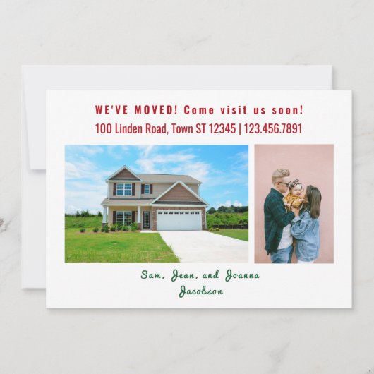 ミニマリスト3枚の写真を移動した動画の発表 案内状 (正面)