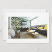 ミニマリスト3枚の写真を移動した動画の発表 案内状 (裏面)