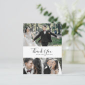 ミニマリスト3枚組写真コラージュ感謝の気持ちのポストカード ポストカード (スタンド正面)