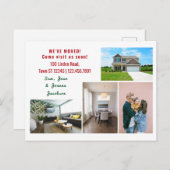 ミニマリスト4枚の写真を移動した動画の発表 ポストカード (正面/裏面)