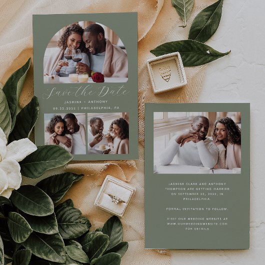 ミニマリスト4 – フォトアーチセージ緑 セーブザデート