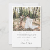 ミニマリスト5枚の写真アーチウェディング 案内状 (裏面)