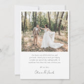 ミニマリスト5枚写真アーカイブウェディング 案内状 (裏面)