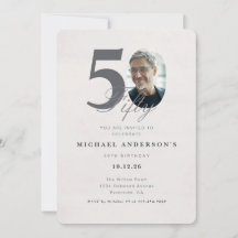 ミニマリスト50歳の誕生日招待状