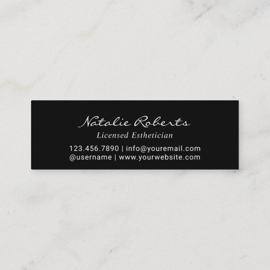 ミニマリスト6パンチプレーンブラックカスタマーロイヤリティ ロイヤリティカード (裏面)