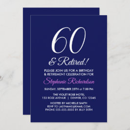 ミニマリスト60歳引退 ダークパープル 招待状