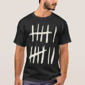 ミニマリスト6-7タリーマークデザイン Tシャツ (正面)