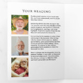 ミニマリスト7写真葬儀/メモリアル・サービス 三つ折りプログラム (内部最初)