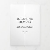 ミニマリスト7写真葬儀/メモリアル・サービス 三つ折りプログラム (カバー)