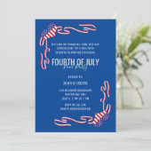 ミニマリスト7月4日プールパーティー 招待状 (スタンド正面)