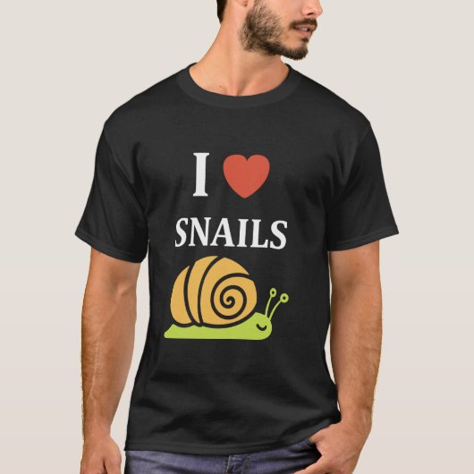 ミニマリスト かたつむり 動物 おもしろい 小さい カタツムリが好き Tシャツ (正面)