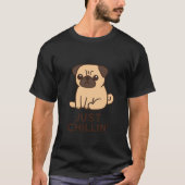 ミニマリスト かわいい パグ Tシャツ - 愛犬家のための (正面)