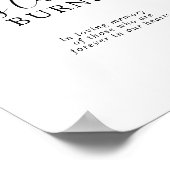 ミニマリスト このキャンドルが燃える 結婚式 追悼看板 ポスター (角)