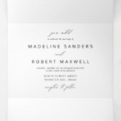 ミニマリスト，ついに結婚結婚へ 三つ折り招待状 (内部中)