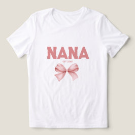 ミニマリスト なな エスト かわいい リボン ピンク トライブレンドTシャツ