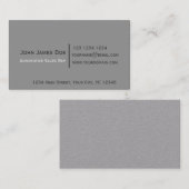 ミニマリスト|の粋で黒い灰色のモダンな弁護士 名刺 (正面/裏面)